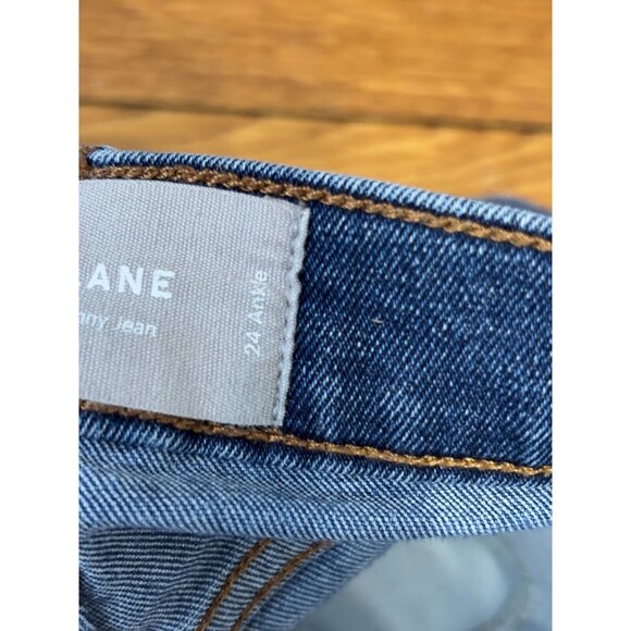 Everlane Womens The Vintage Skinny Jeans Size 24 Ankle Crop 24x24 Blue Denim - Picture 6 of 7